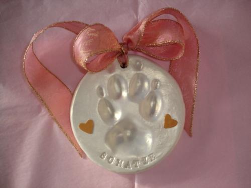 Pearlescent paw print front