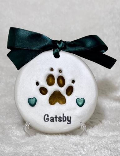 Deluxe paw print Gatsby front