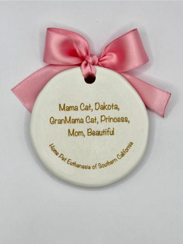 Engraved paw print back
